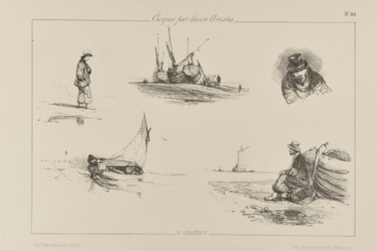 PLATE 44 FROM THE SERIES "CROQUIS PAR DIVERS ARTISTES"