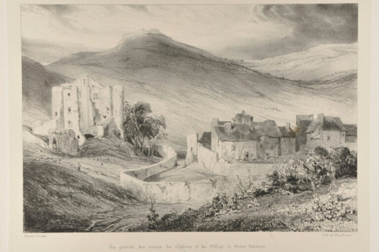 GENERAL VIEW OF THE CASTLE RUINS AND VILLAGE OF SAINT-NECTAIRE