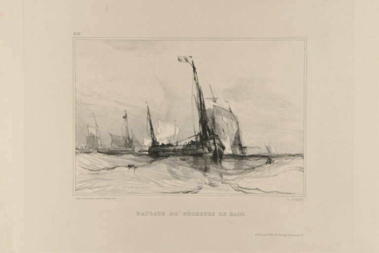 FISHING BOATS AT HARBOR