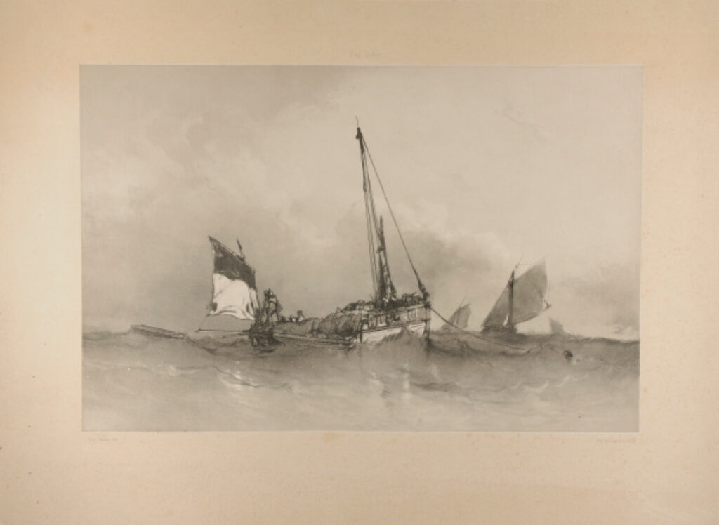 Barque se halant sur une bouée