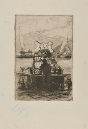 The Fishmonger, calling card for Joseph de Nittis