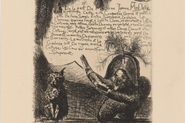 INVITATION CARD TO MADAME ANDRÉE'S COSTUME BALL