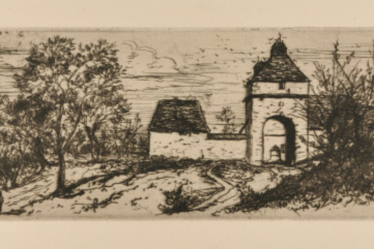 LANDSCAPE WITH LARGE-GATED FARM