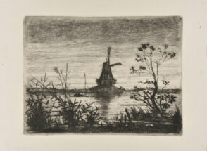 Etang au moulin, petit arbre à droite