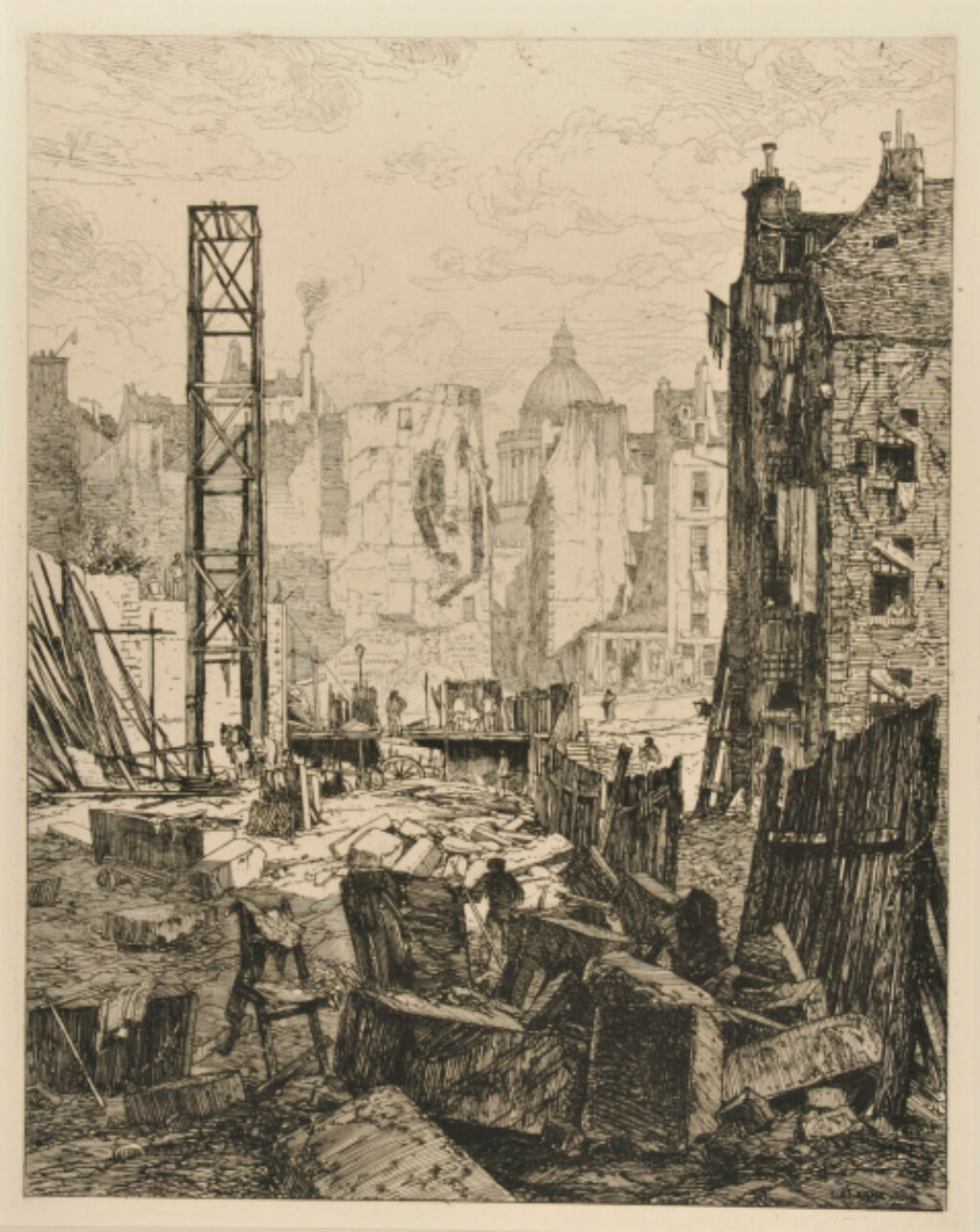 Démolitions pour le percement du Boulevard St. Germain - Image 2