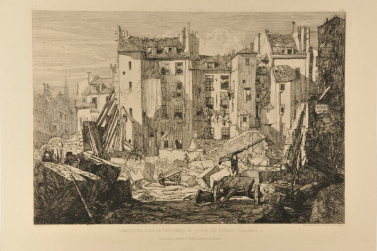 DEMOLITIONS FOR THE DRILLING OF THE RUE DES ÉCOLES