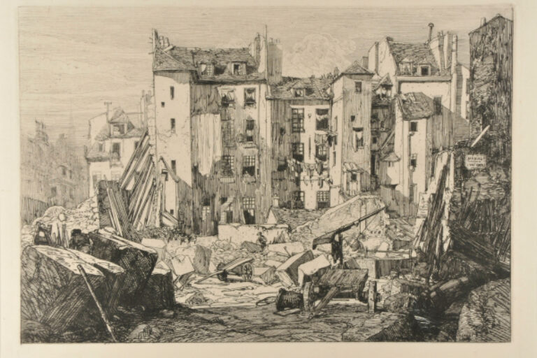 DEMOLITIONS FOR THE DRILLING OF THE RUE DES ÉCOLES
