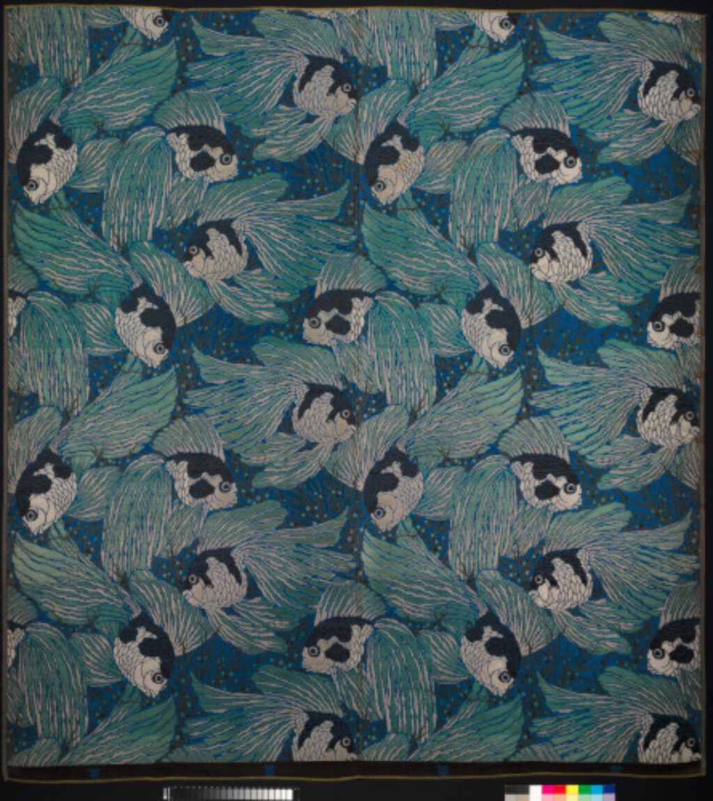 Furnishing Fabric with Goldfish Motif - Image 2
