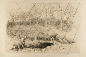 Driving Sheep on a Dusty Road