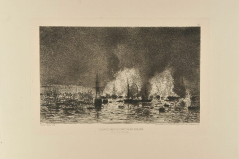 FIRE AT THE PORT OF BORDEAUX, NIGHT OF SEPTEMBER 28, 1869