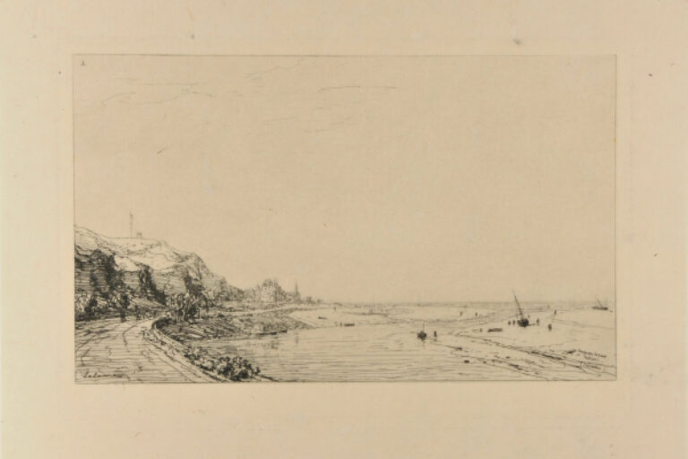 VIEW FROM THE PORT OF DIVES-SUR-MER (CALVADOS)