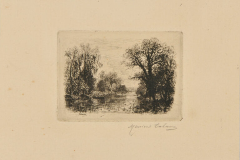 RIVER EDGED WITH TREES