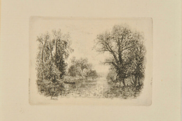 RIVER EDGED WITH TREES