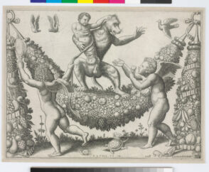 Two Putti Mocking a Monkey