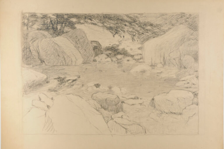 STREAM WITH ROCKS (RECTO); STREAM WITH ROCKS (VERSO)