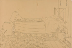 Interior with Bed and Suitcase