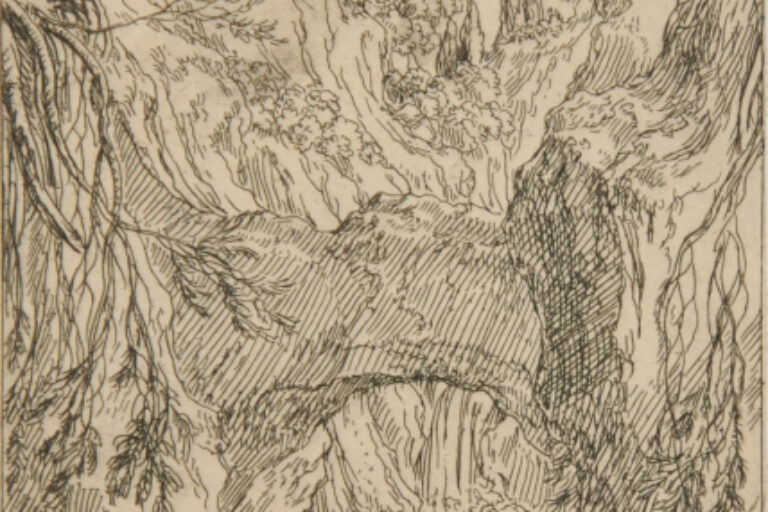 ROCKY GORGE WITH STREAM