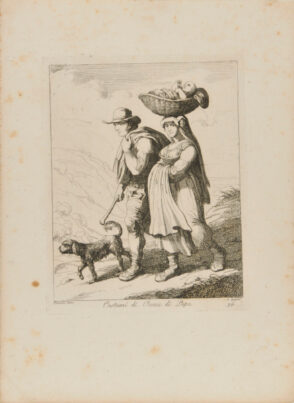 from the book “Nuova Raccolta di cinquanta motivi Pittoreschi e Costumi di Roma, incisi all’Acqua forte da Bartolomeo Pinelli Romano” (Rome: Presso Lorenzo Lazzari, 1810)