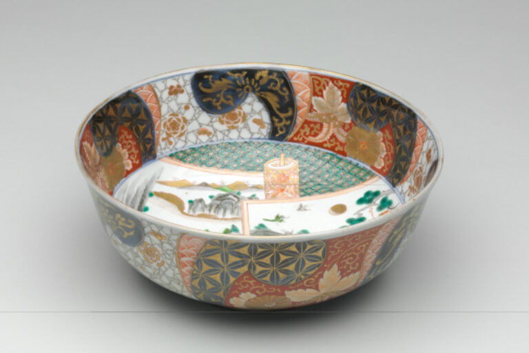 Bowl Decorated with Paintings of Landscapes