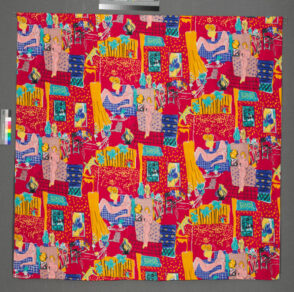 Fabric with Matisse-Inspired Motifs