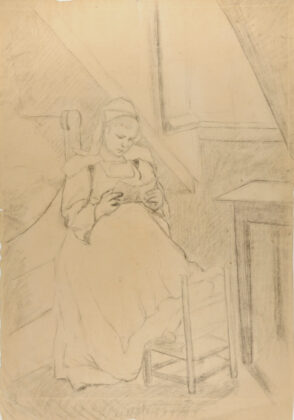 Study of a Breton Girl Reading