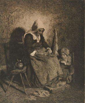 Fileuse et son enfant (deuxième planche)