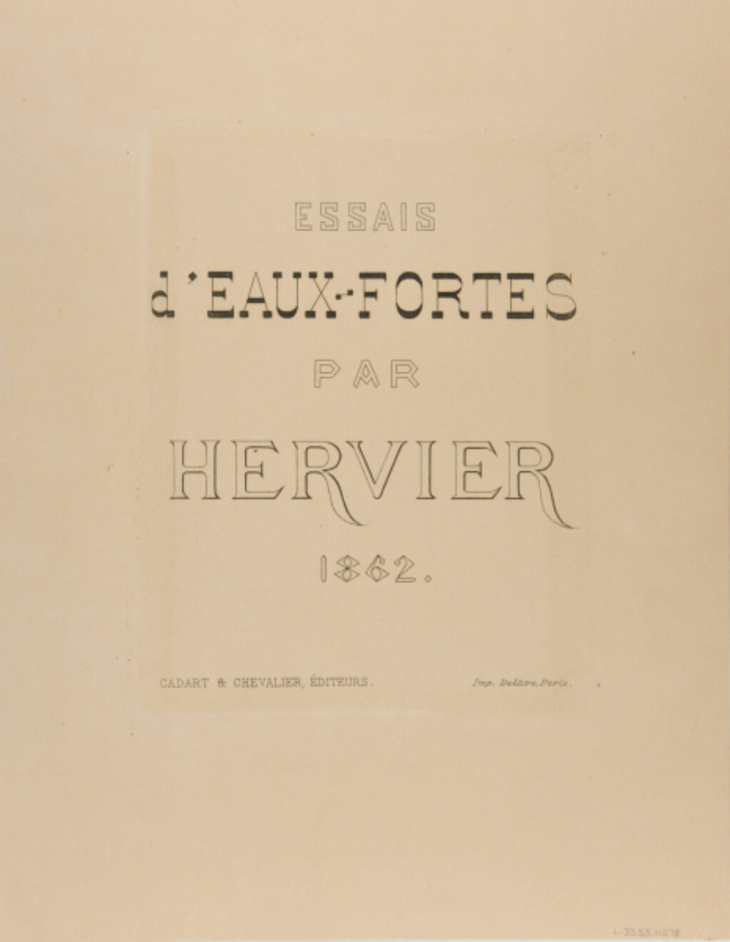 Cover for “Essais d’Eaux-Fortes”