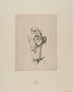 Woman Carrying a Child on her Back