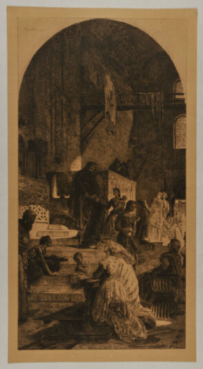 Man Giving Away Loaves of Bread