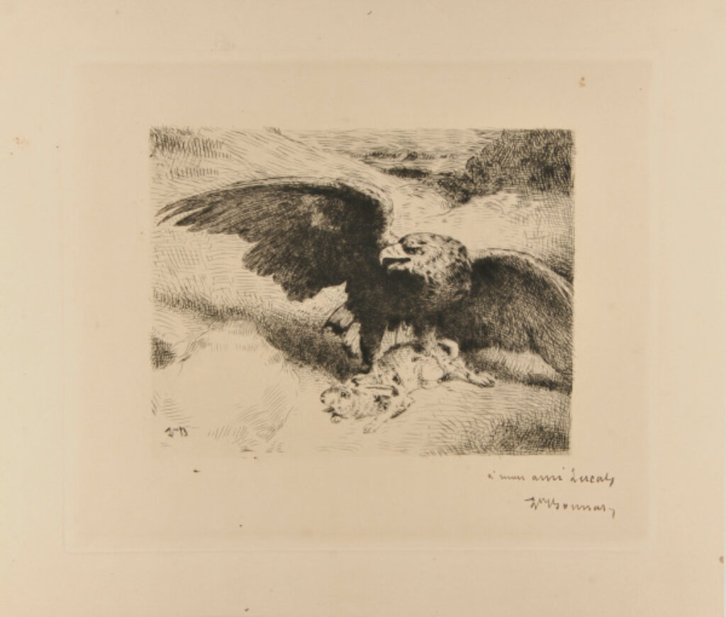 Eagle Pinioning a Hare