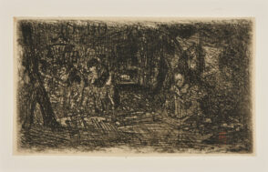 Interior with Woman Holding a Child