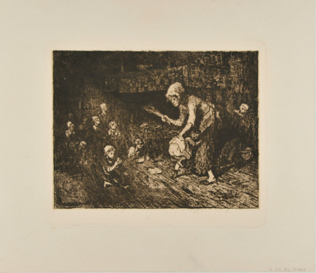 Femme Fouettant un Enfant