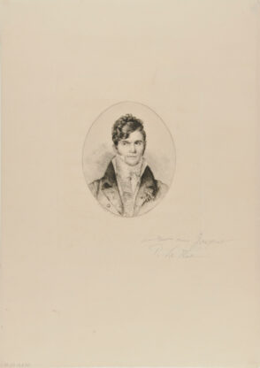 Portrait of a young man, in an oval