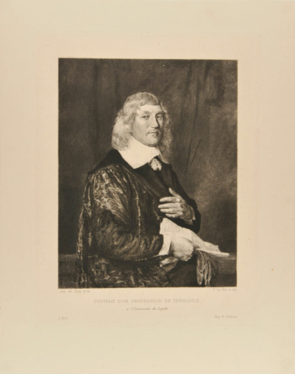 Portrait d’un professeur de Theologie à l’Université de Leyde