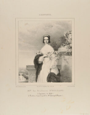 Madame la Duchesse d’Orléans (Exposition de 1838) (Porcelaine d’après le pastel de Mr. Henriquet-Dupont), after Mme. Ad. Ducluzeau