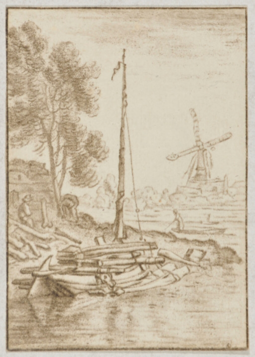 Landscape with River and Windmill