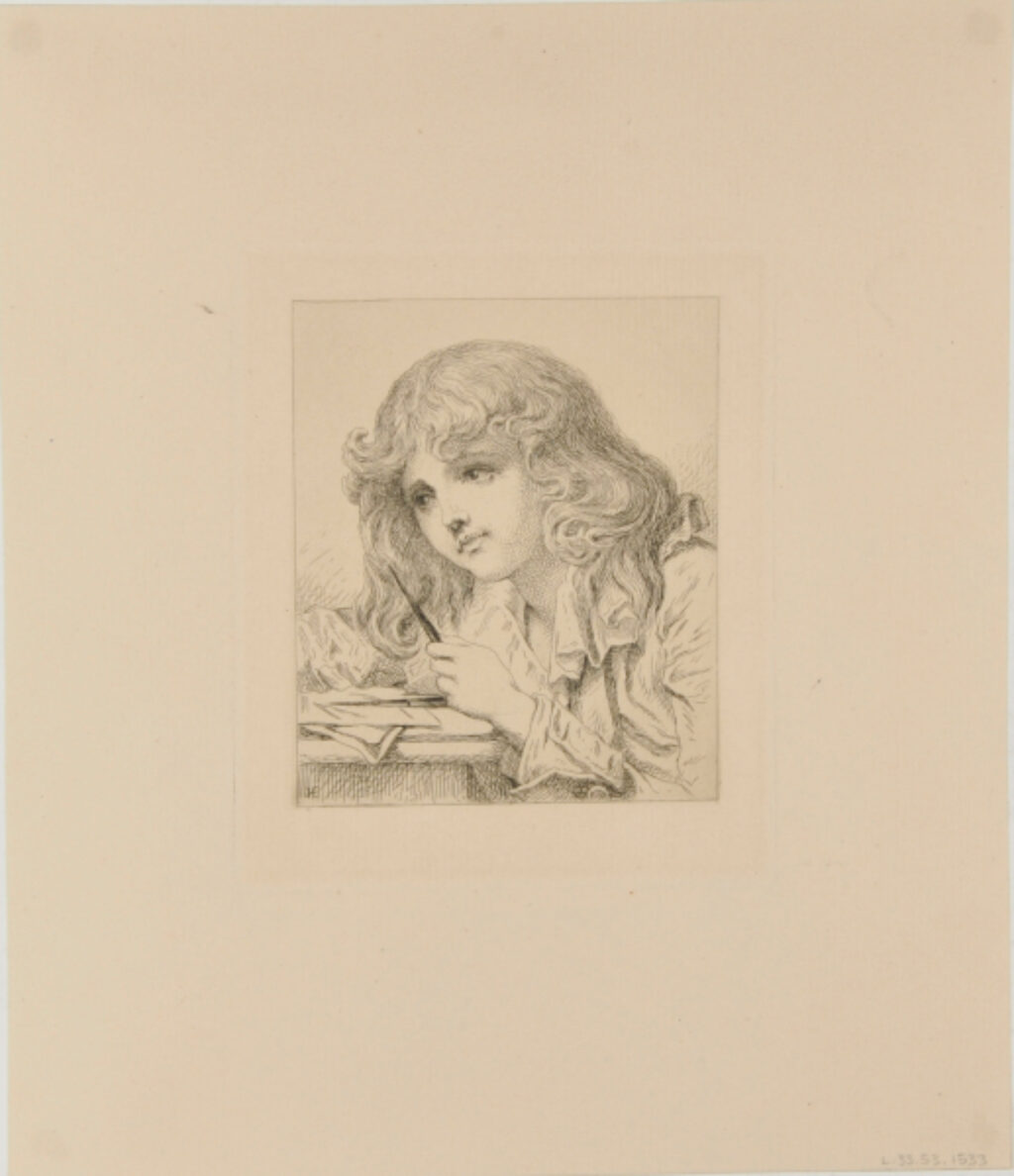 Head of a child, drawing - Image 1