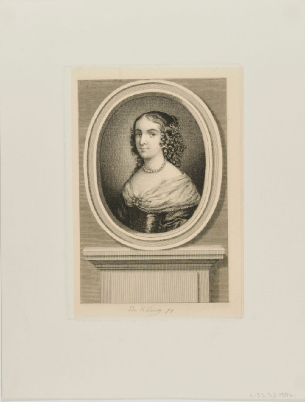 Bust of a woman, in an oval