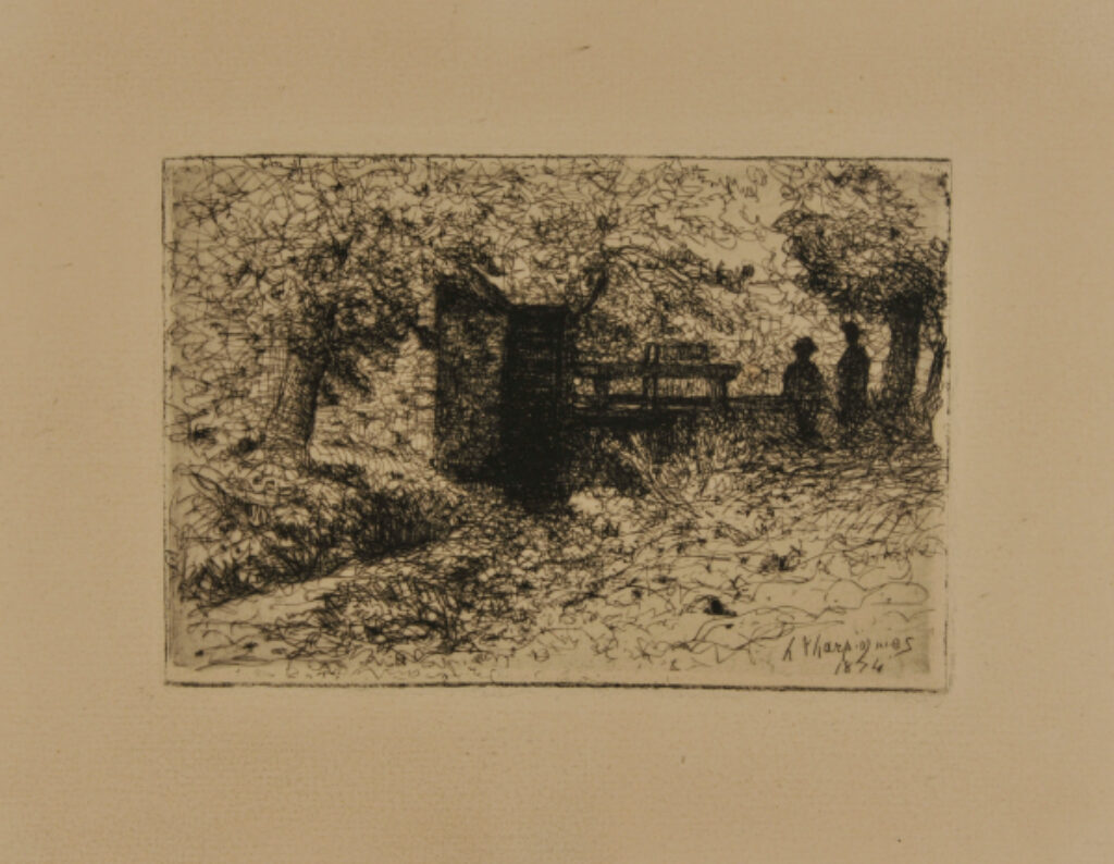 Landscape: Figures Near a Bridge