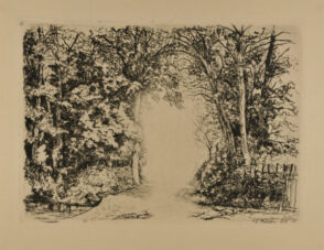 Landscape: Clearing Along a Woody Path