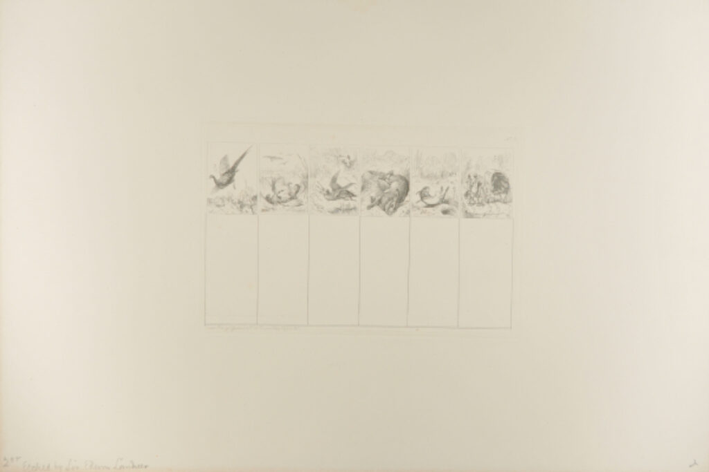 Woburn Abbey Game Card, Pheasants and Rabbits