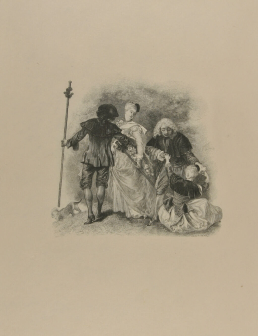 Section from the Embarquement pour Cythére