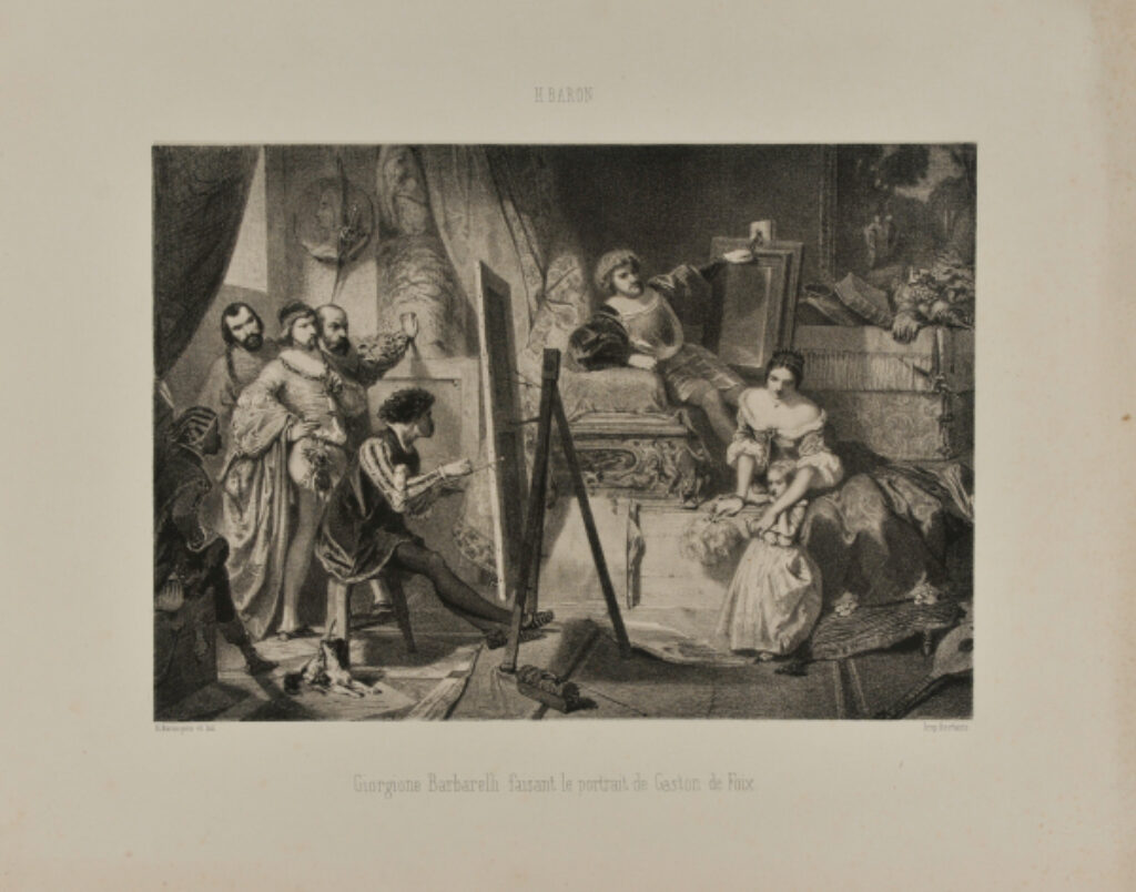 Giorgione Barbarelli Painting the Portrait of Gaston de Foix
