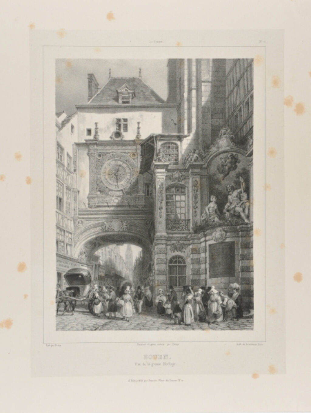 Rouen. Vue de la Grosse Horloge