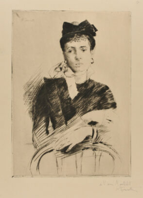 Parisian Leaning on a Chair