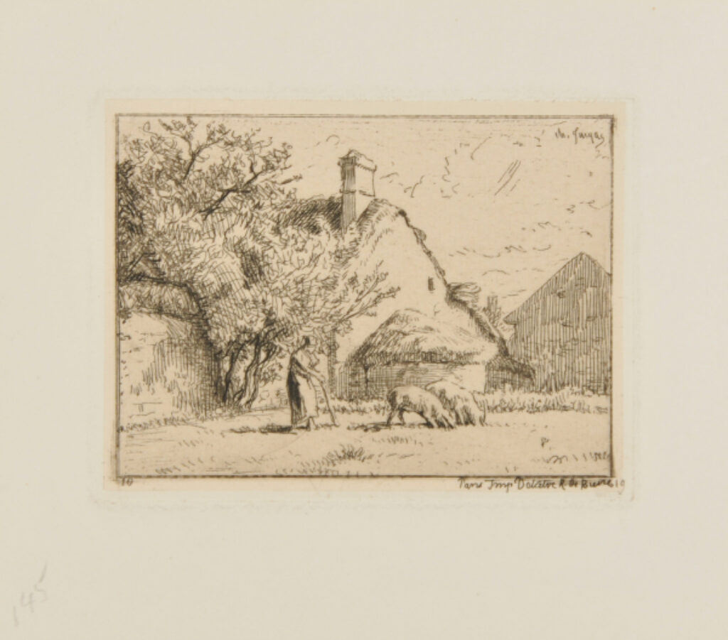 Une Femme gardant des cochons