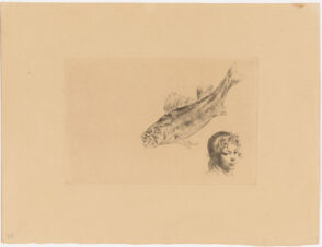 Une Perchette et une tête de petite fille