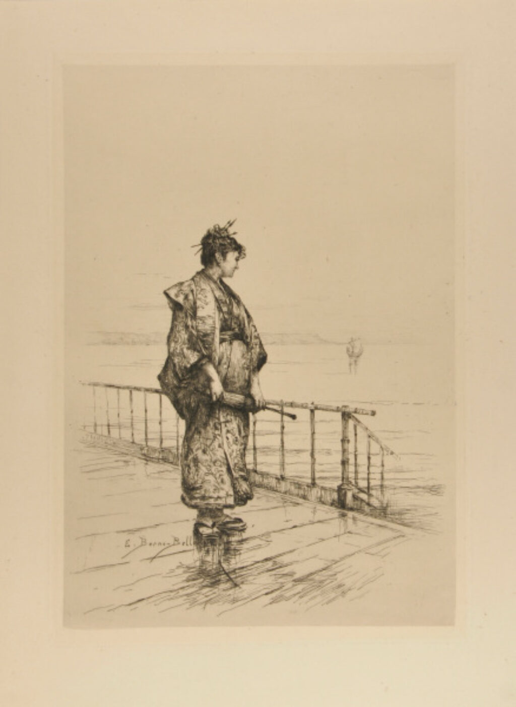 Japonaise au Bord de la Mer