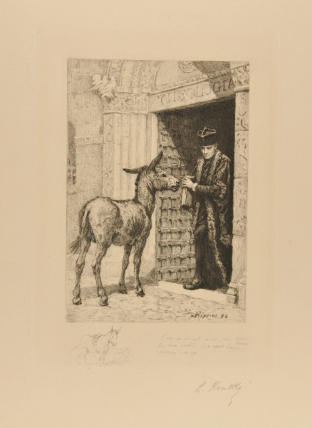 “L’âne un moment se tut, puis sèvére, dressa…”