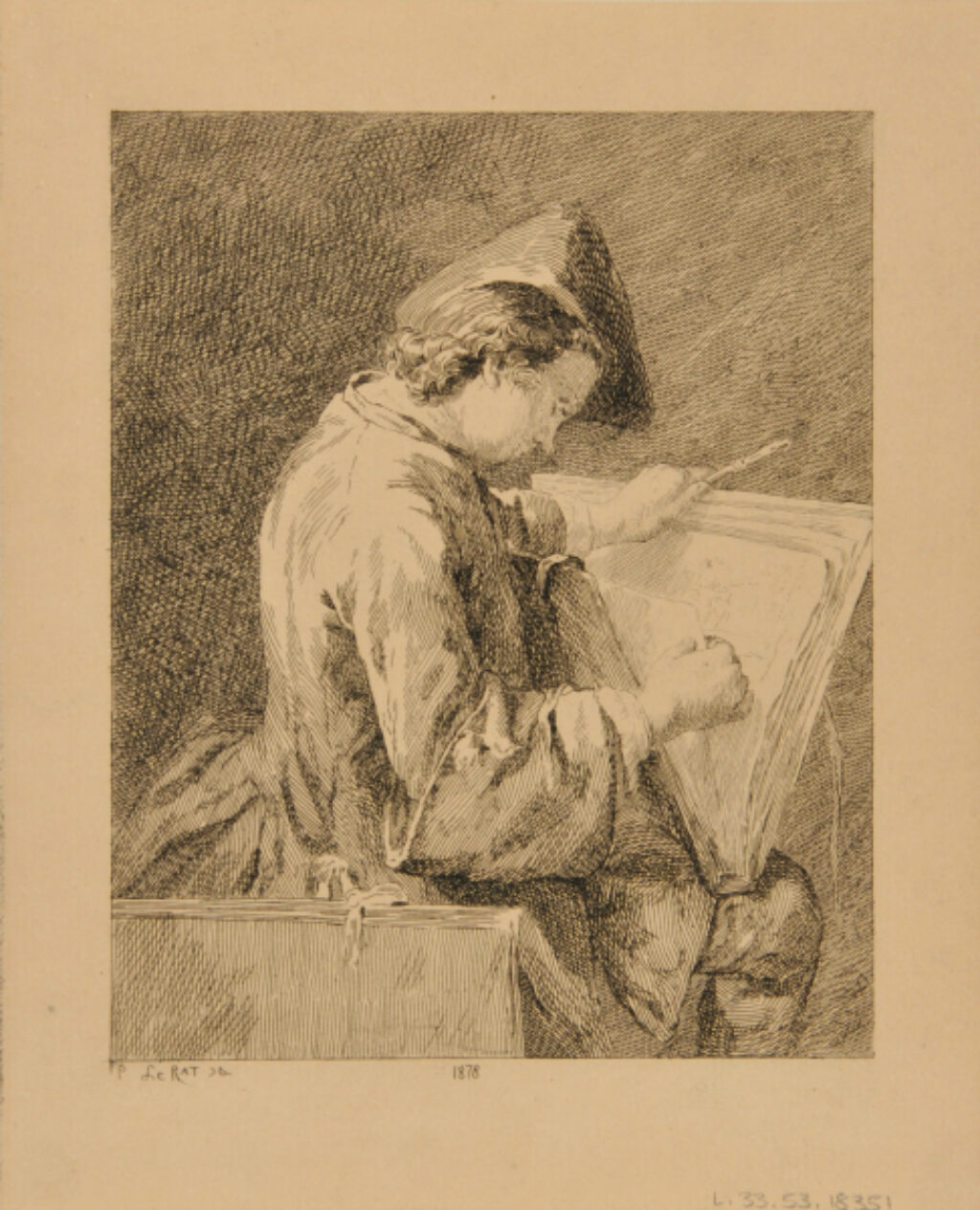 Draughtsman Leafing Through His Folio